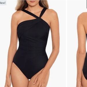 MIRACLESUIT nwot $188 rock solid Europa underwire one‎ piece swimsuit 8 M